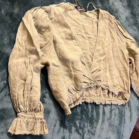 Zara cropped linen top - Picture 2 of 6